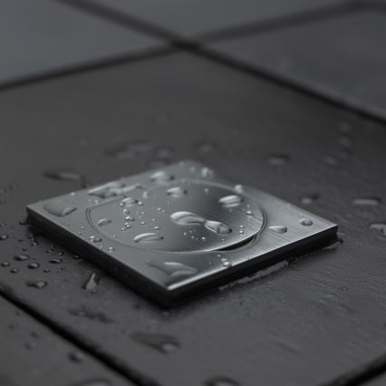 Brilagi - Vanjska ugradbeni podna utičnica IP55 mat krom kvadratni