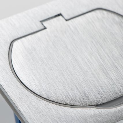 Brilagi - Vanjska ugradbeni podna utičnica IP55 mat krom kvadratni