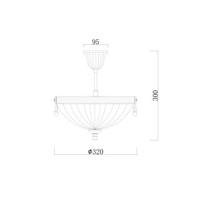 Brilagi - Viseći luster CLASSIC 3xE14/60W/230V mesing