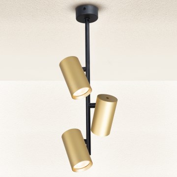 Brilagi - Viseći luster SELE VERTICAL 3xGU10/30W/230V crno/zlatna