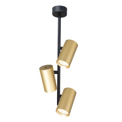 Brilagi - Viseći luster SELE VERTICAL 3xGU10/30W/230V crno/zlatna