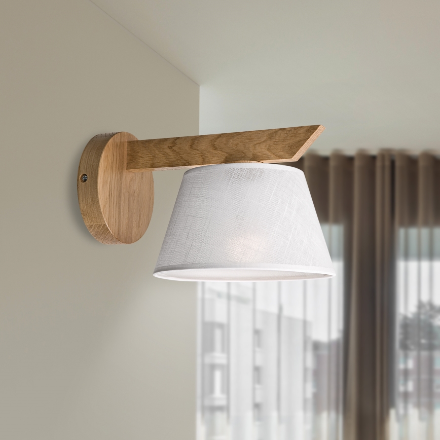 Brilagi - Zidna lampa ANTHONY 1xE14/40W/230V hrast/bela