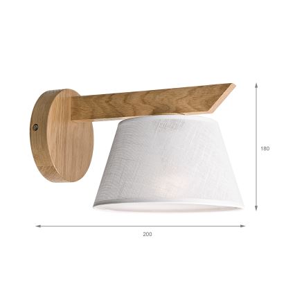 Brilagi - Zidna lampa ANTHONY 1xE14/40W/230V hrast/bela