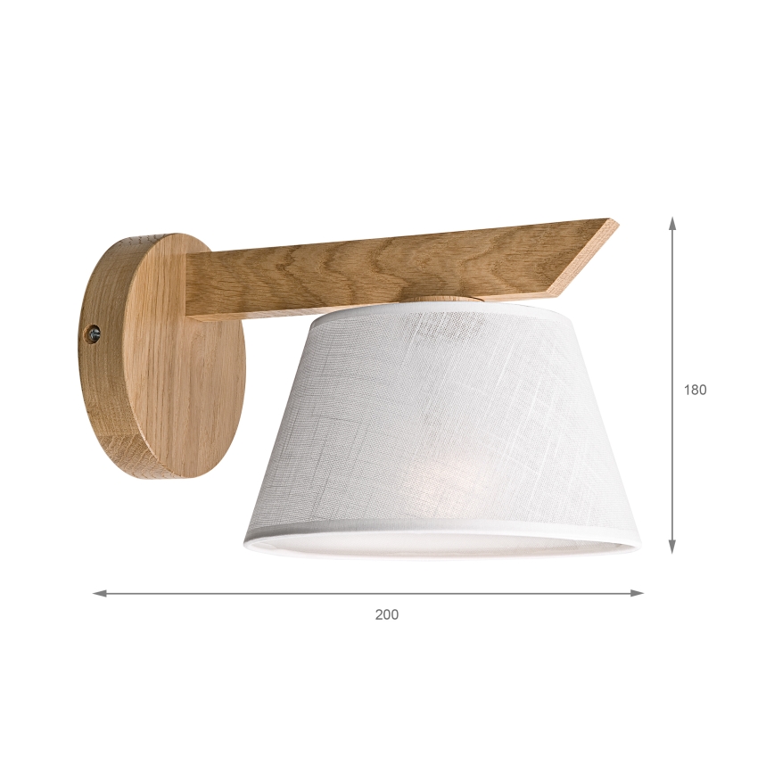 Brilagi - Zidna lampa ANTHONY 1xE14/40W/230V hrast/bela