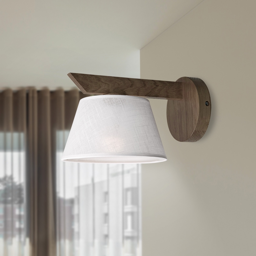 Brilagi - Zidna lampa ANTHONY 1xE14/40W/230V hrast/bela