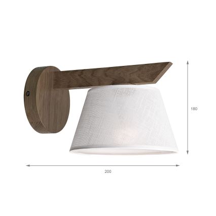 Brilagi - Zidna lampa ANTHONY 1xE14/40W/230V hrast/bela