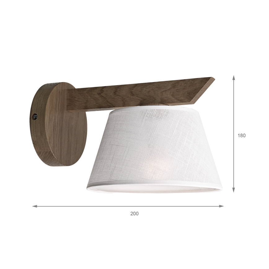 Brilagi - Zidna lampa ANTHONY 1xE14/40W/230V hrast/bela