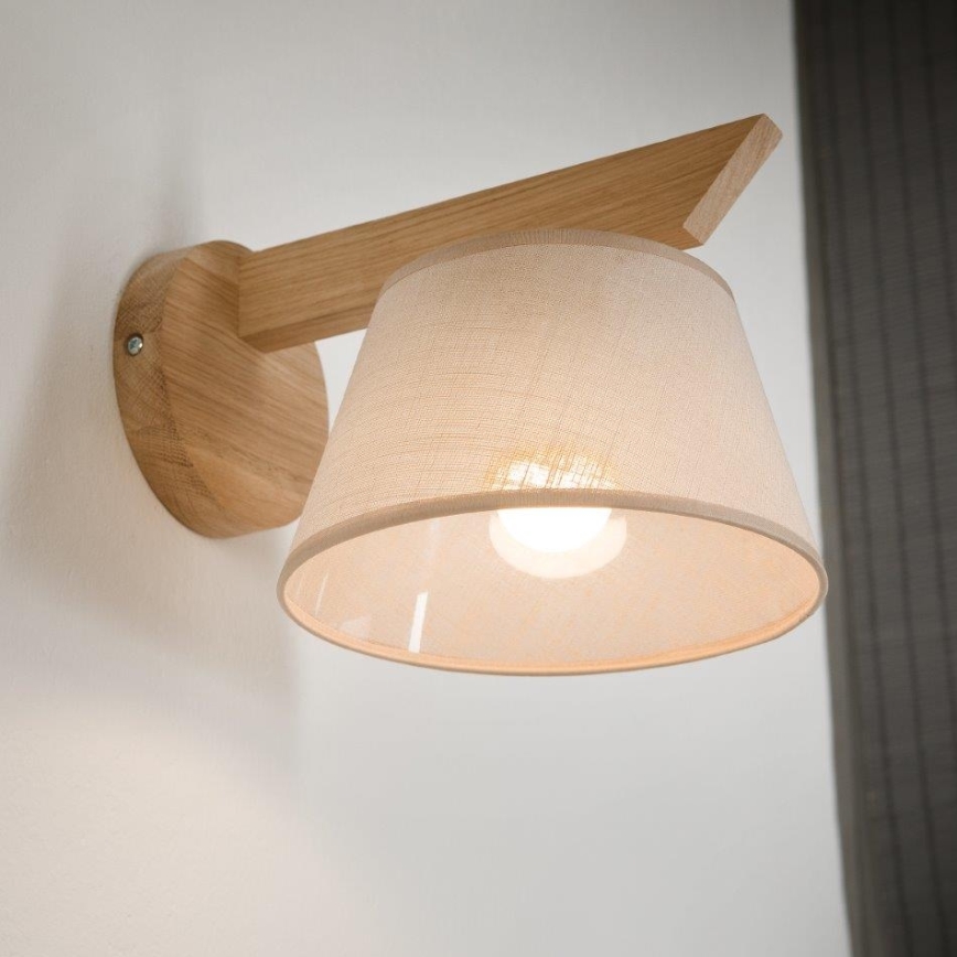Brilagi - Zidna lampa ANTHONY 1xE14/40W/230V hrast/bež