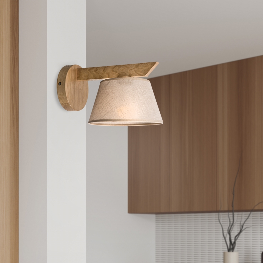 Brilagi - Zidna lampa ANTHONY 1xE14/40W/230V hrast/bež