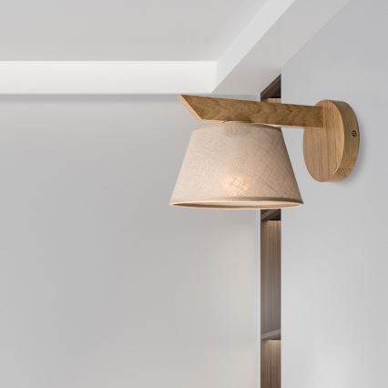 Brilagi - Zidna lampa ANTHONY 1xE14/40W/230V hrast/bež