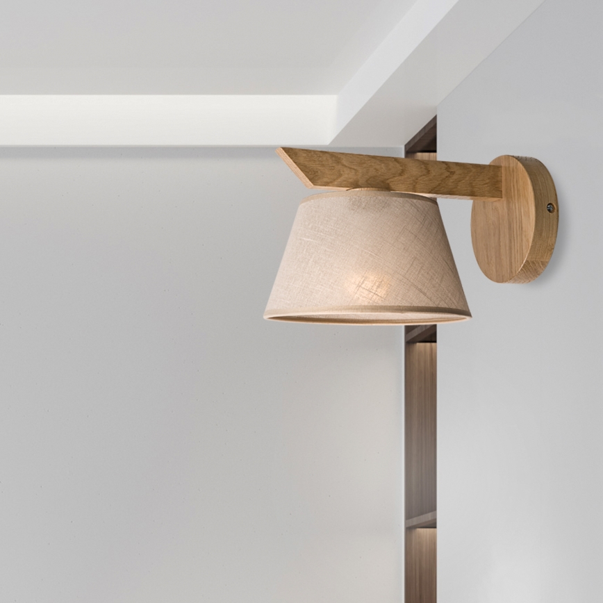 Brilagi - Zidna lampa ANTHONY 1xE14/40W/230V hrast/bež
