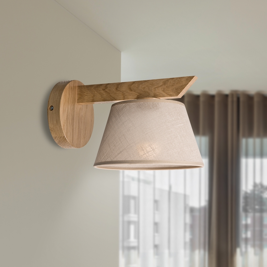 Brilagi - Zidna lampa ANTHONY 1xE14/40W/230V hrast/bež