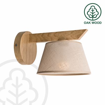 Brilagi - Zidna lampa ANTHONY 1xE14/40W/230V hrast/bež