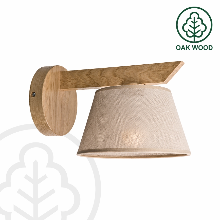 Brilagi - Zidna lampa ANTHONY 1xE14/40W/230V hrast/bež