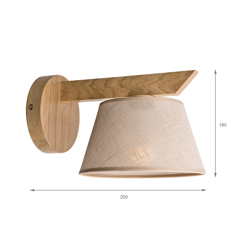 Brilagi - Zidna lampa ANTHONY 1xE14/40W/230V hrast/bež