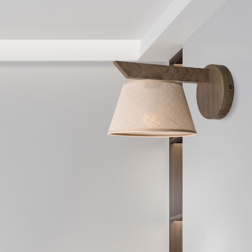 Brilagi - Zidna lampa ANTHONY 1xE14/40W/230V hrast/bež