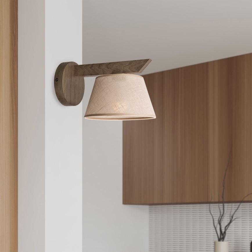 Brilagi - Zidna lampa ANTHONY 1xE14/40W/230V hrast/bež