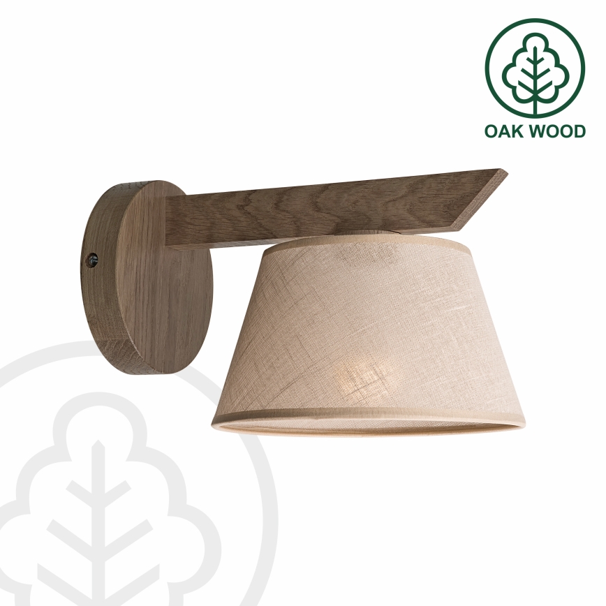 Brilagi - Zidna lampa ANTHONY 1xE14/40W/230V hrast/bež