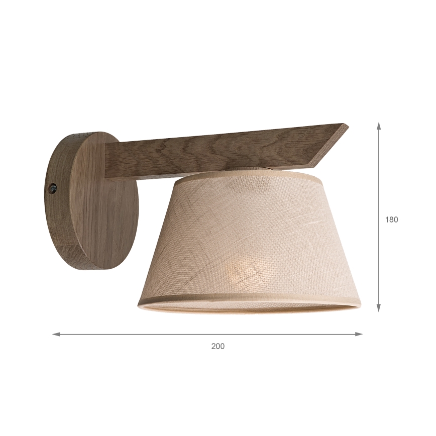 Brilagi - Zidna lampa ANTHONY 1xE14/40W/230V hrast/bež