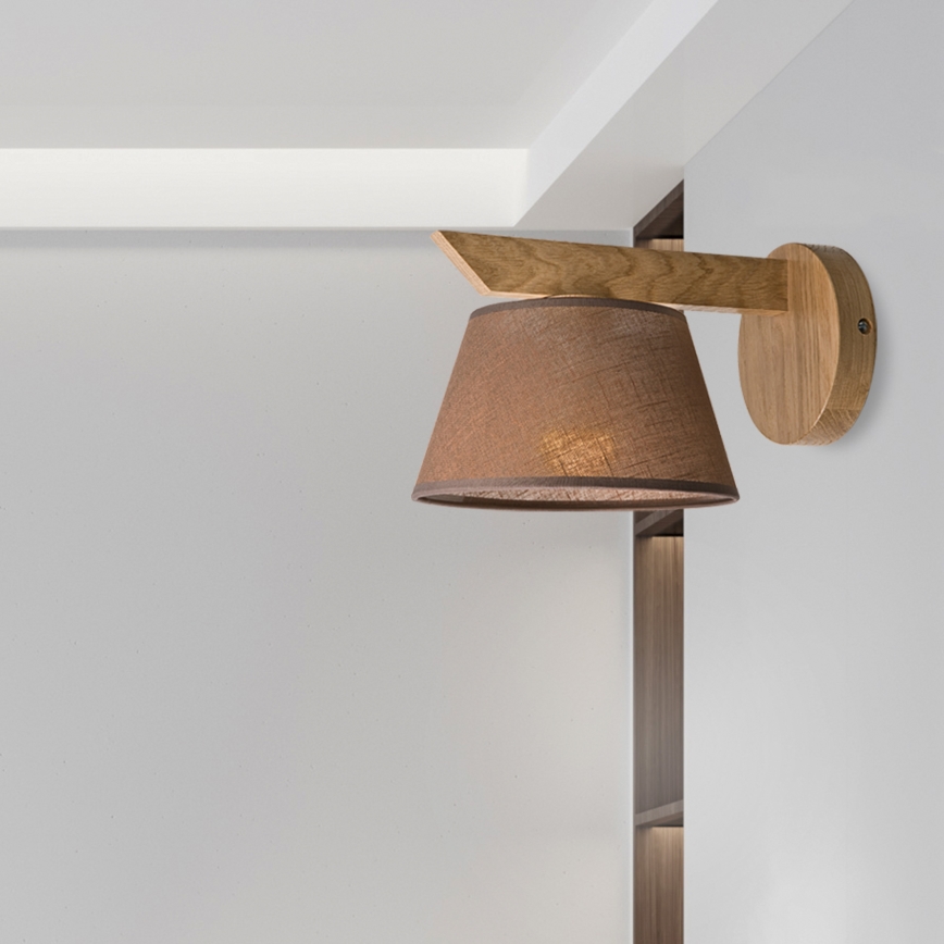 Brilagi - Zidna lampa ANTHONY 1xE14/40W/230V hrast/braon