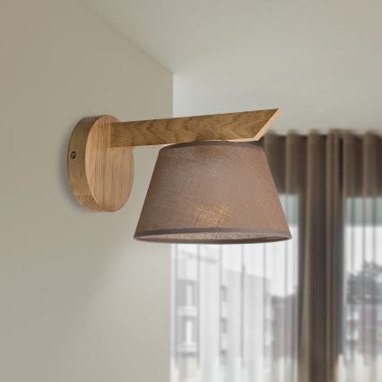 Brilagi - Zidna lampa ANTHONY 1xE14/40W/230V hrast/braon