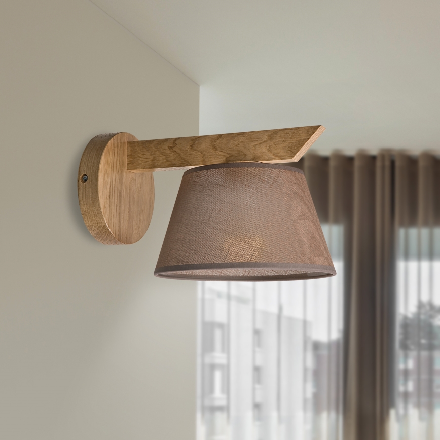 Brilagi - Zidna lampa ANTHONY 1xE14/40W/230V hrast/braon