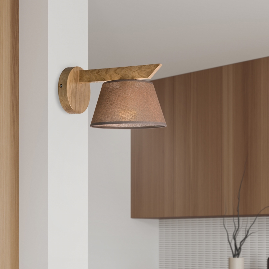 Brilagi - Zidna lampa ANTHONY 1xE14/40W/230V hrast/braon