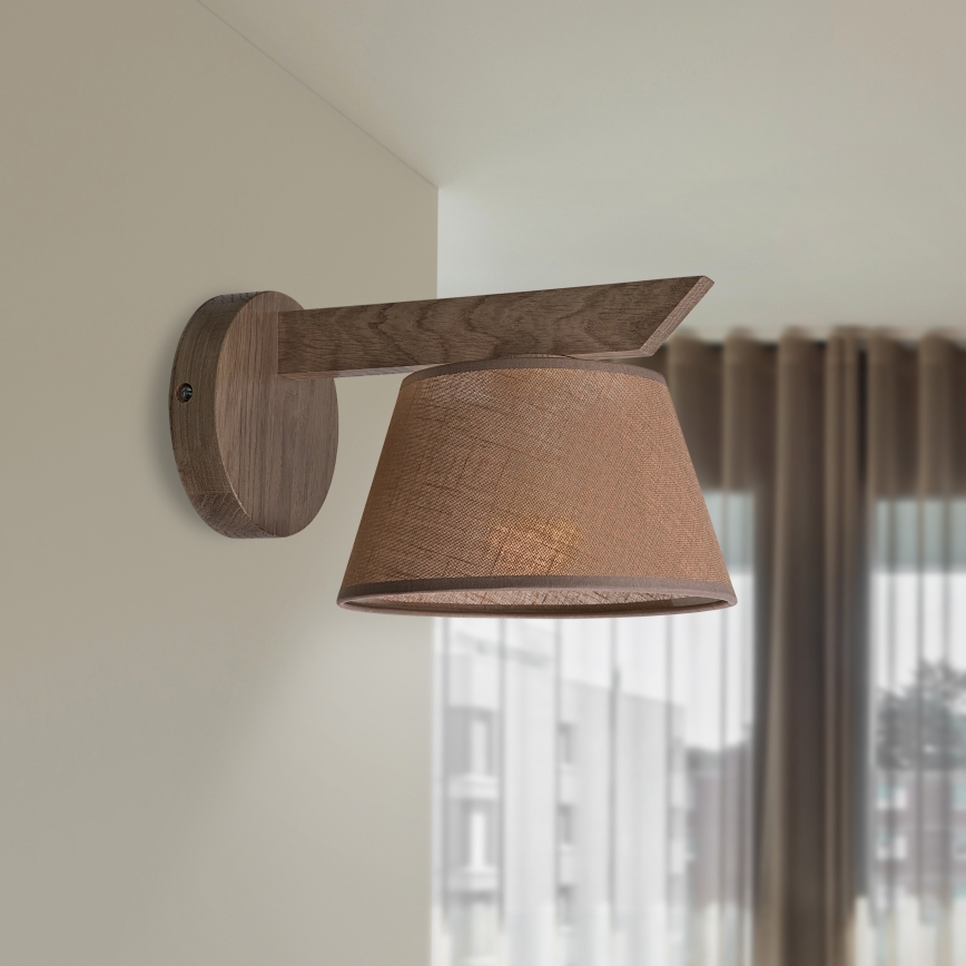 Brilagi - Zidna lampa ANTHONY 1xE14/40W/230V hrast/braon