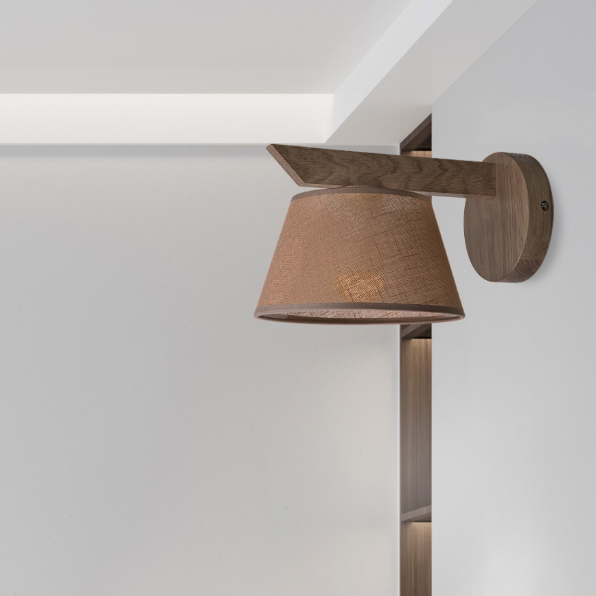 Brilagi - Zidna lampa ANTHONY 1xE14/40W/230V hrast/braon