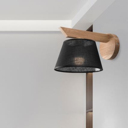 Brilagi - Zidna lampa ANTHONY 1xE14/40W/230V hrast/crno