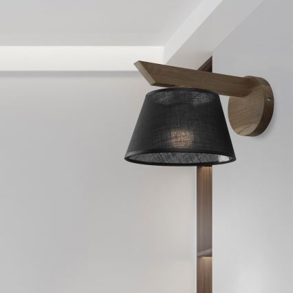 Brilagi - Zidna lampa ANTHONY 1xE14/40W/230V hrast/crno