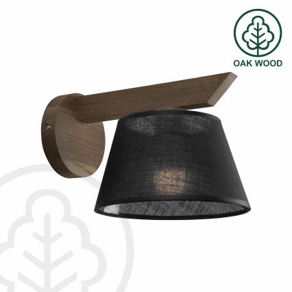 Brilagi - Zidna lampa ANTHONY 1xE14/40W/230V hrast/crno