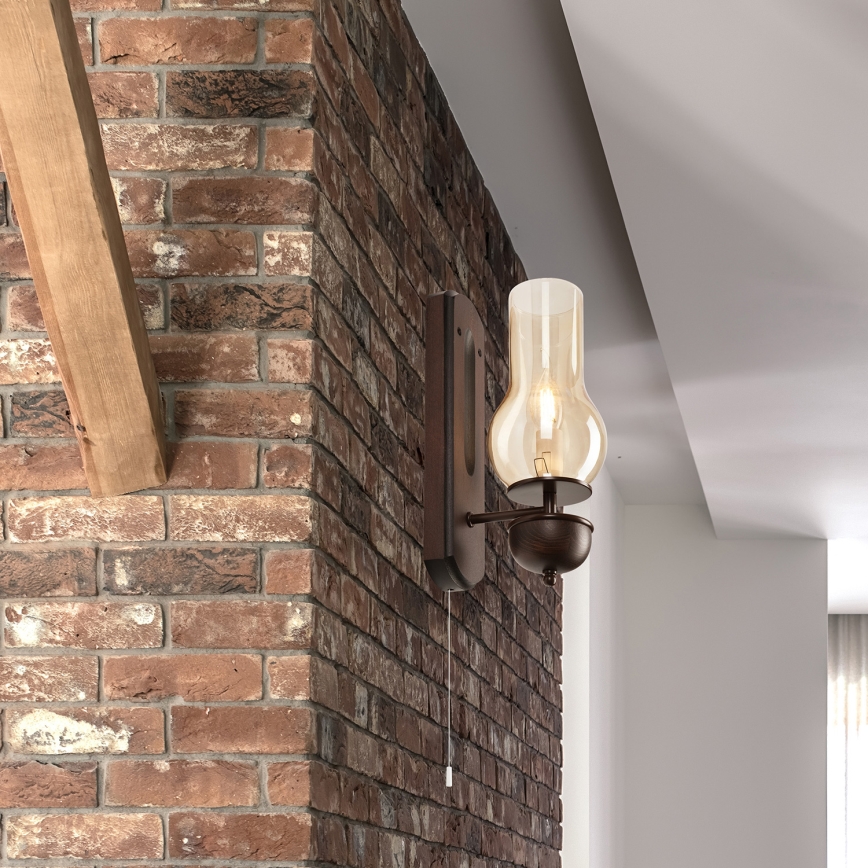 Brilagi - Zidna lampa COTTAGE 1xE14/40W/230V bukva/braon