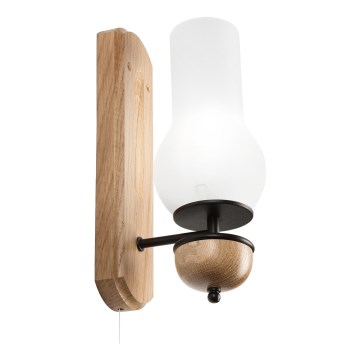 Brilagi - Zidna lampa COTTAGE 1xE14/40W/230V hrast/bela