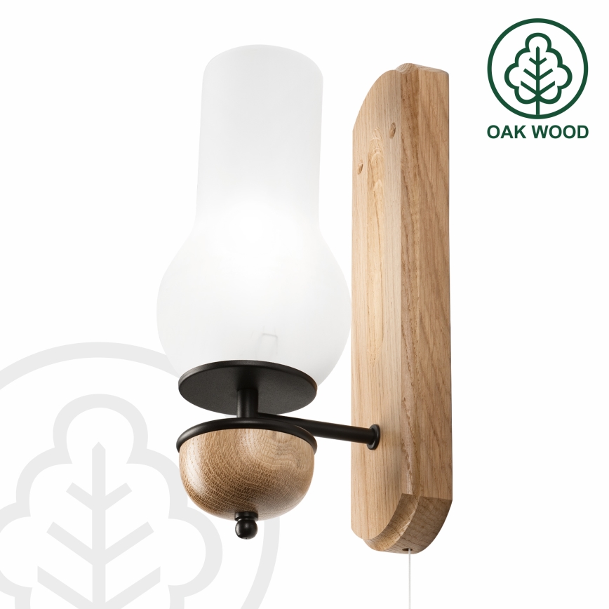 Brilagi - Zidna lampa COTTAGE 1xE14/40W/230V hrast/bela