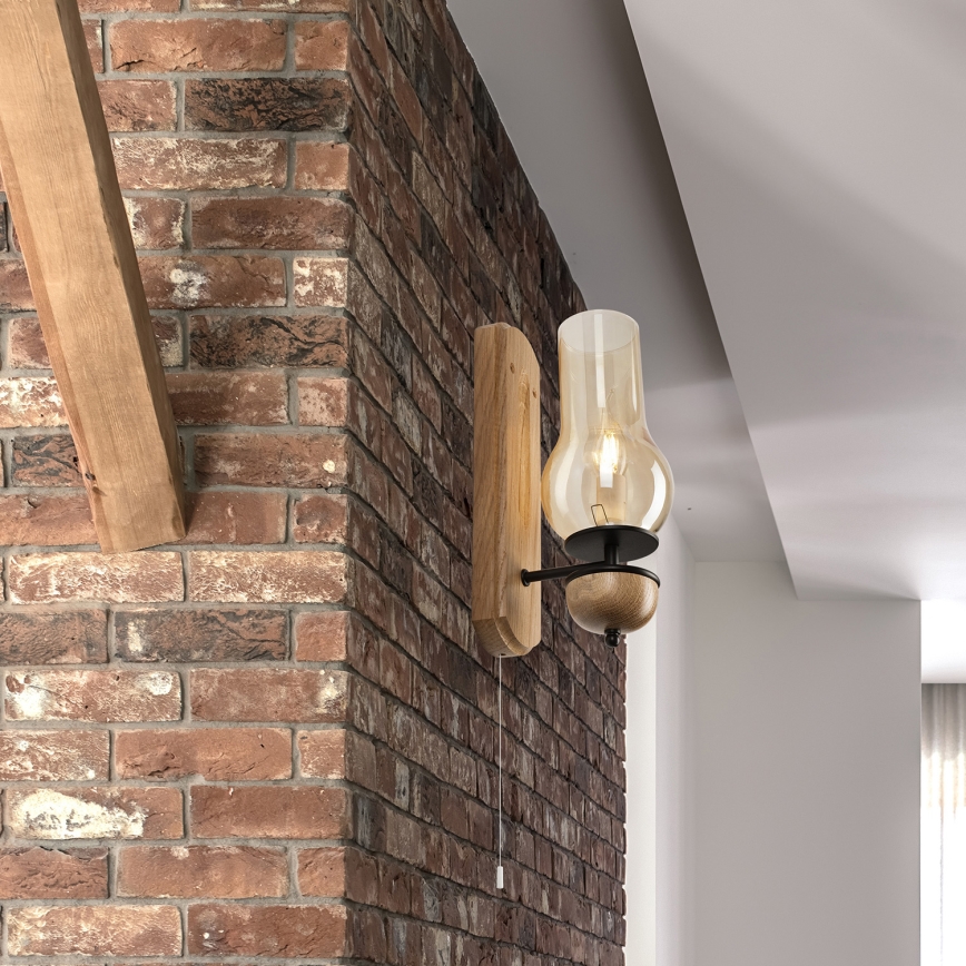 Brilagi - Zidna lampa COTTAGE 1xE14/40W/230V hrast/braon