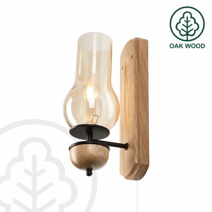 Brilagi - Zidna lampa COTTAGE 1xE14/40W/230V hrast/braon