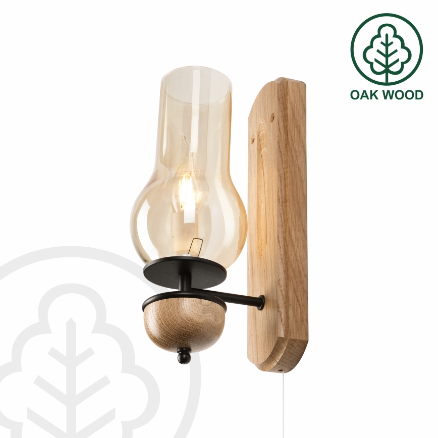 Brilagi - Zidna lampa COTTAGE 1xE14/40W/230V hrast/braon