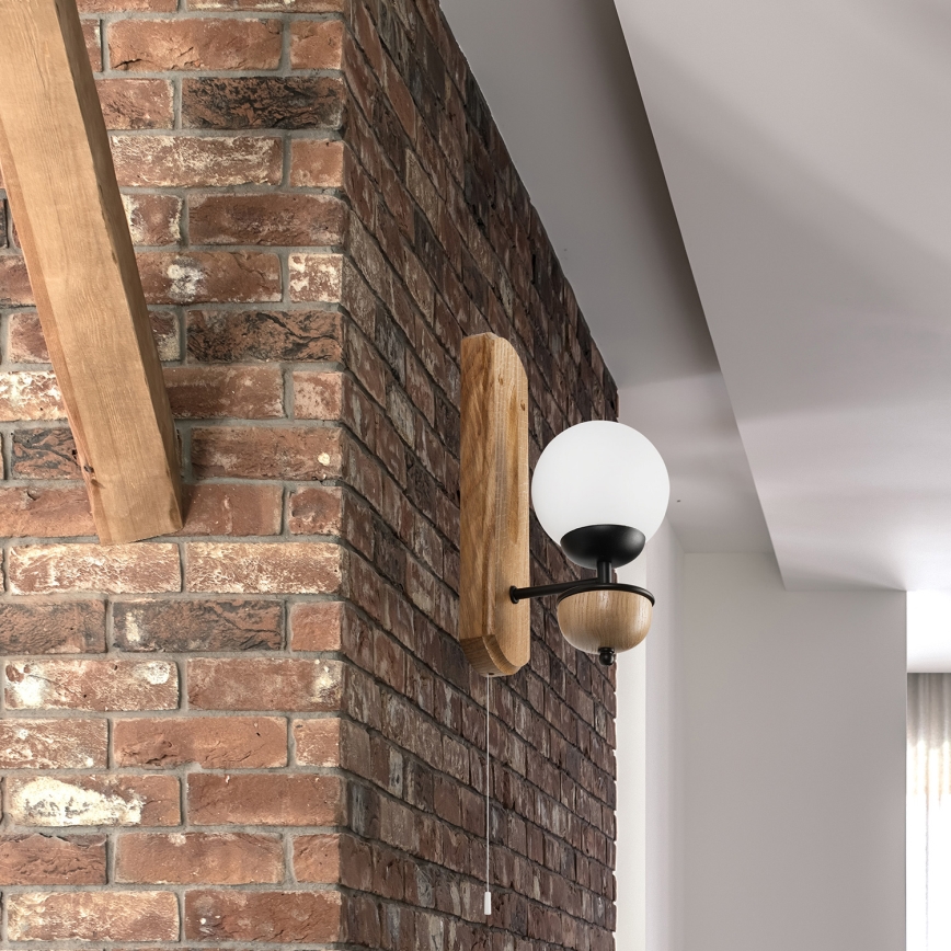 Brilagi - Zidna lampa COTTAGE 1xG9/40W/230V hrast/bela