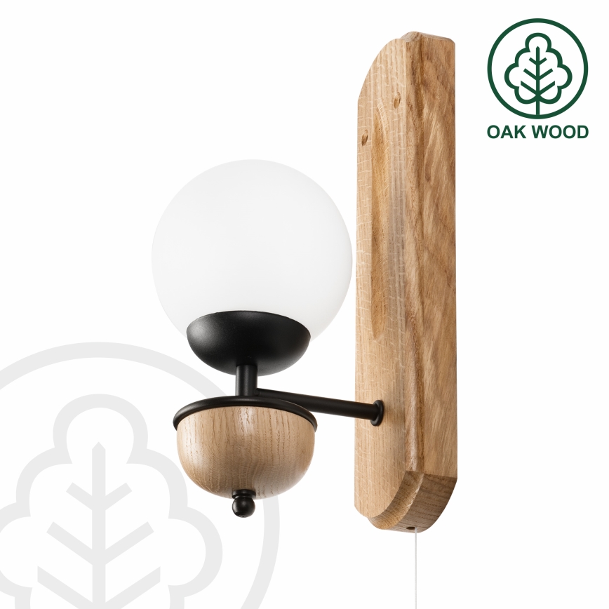 Brilagi - Zidna lampa COTTAGE 1xG9/40W/230V hrast/bela