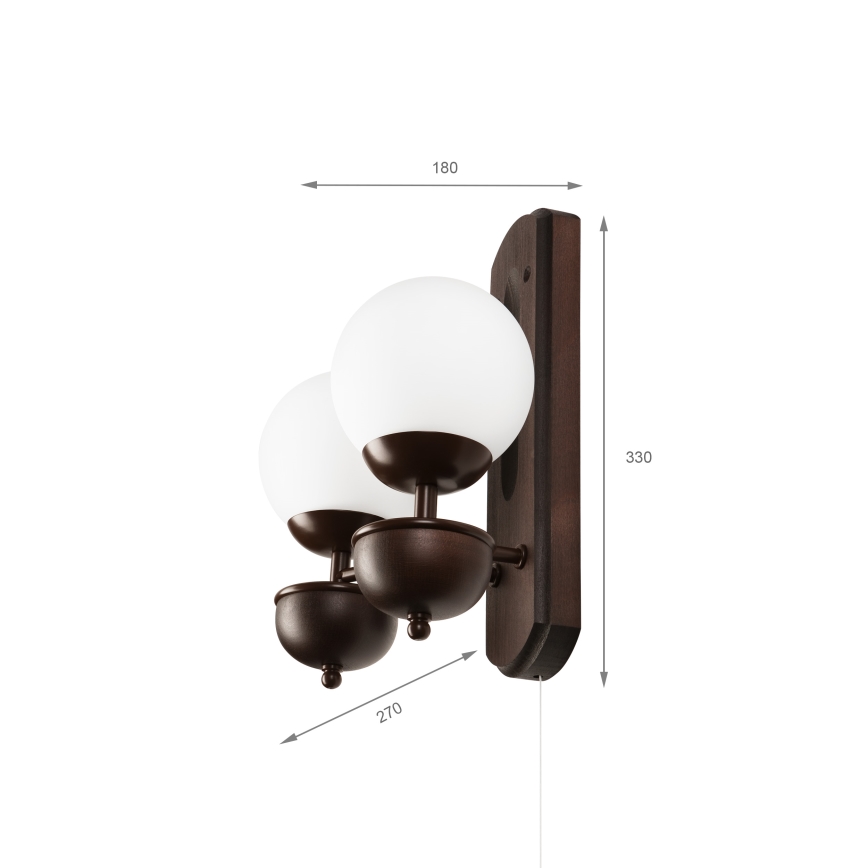 Brilagi - Zidna lampa COTTAGE 2xG9/40W/230V bukva/bela