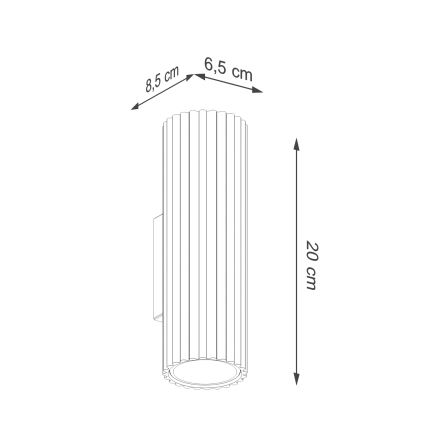Brilagi - Zidna lampa CRESTO 2xGU10/10W/230V 20 cm crno