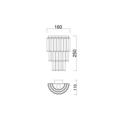 Brilagi - Zidna lampa CRYSTAL 1xE14/60W/230V sjajni krom
