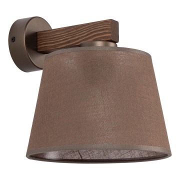 Brilagi - Zidna lampa LATTE 1xE27/60W/230V borovina/smeđa