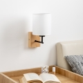 Brilagi - Zidna lampa NUBILA WOOD 1xE27/25W/230V hrast/bela