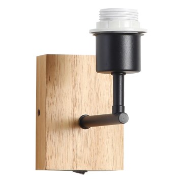 Brilagi - Zidna lampa NUBILA WOOD 1xE27/25W/230V hrast/crno