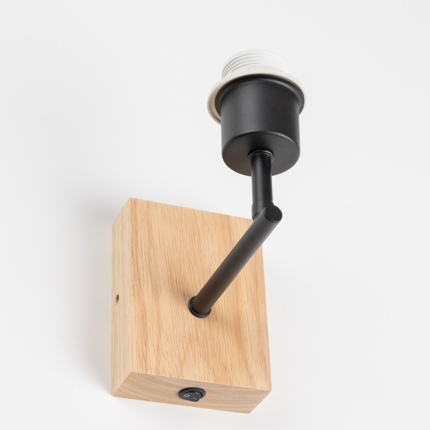 Brilagi - Zidna lampa NUBILA WOOD 1xE27/25W/230V hrast/crno