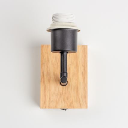 Brilagi - Zidna lampa NUBILA WOOD 1xE27/25W/230V hrast/crno