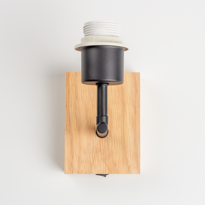 Brilagi - Zidna lampa NUBILA WOOD 1xE27/25W/230V hrast/crno