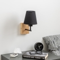 Brilagi - Zidna lampa NUBILA WOOD 1xE27/25W/230V hrast/crno